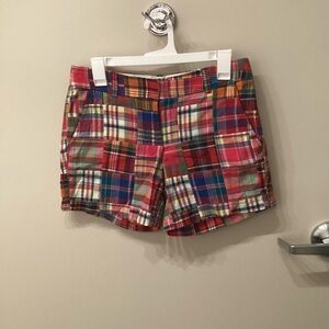 J.Crew City Fit Patchwork Madras‎ Shorts Women’s Size 2 Multicolor Summer 2008